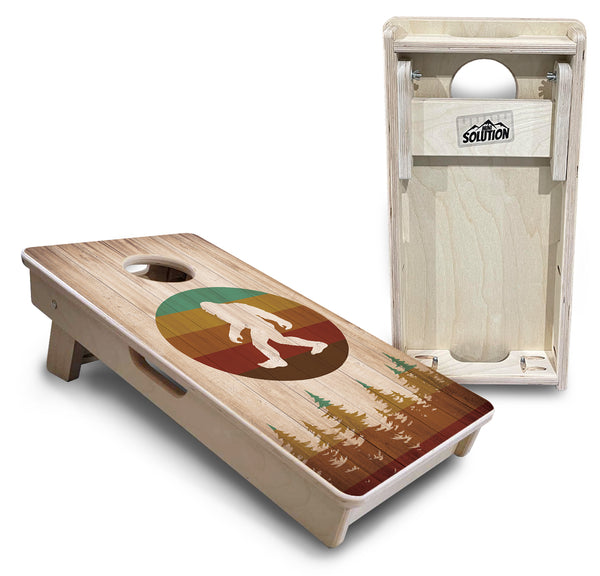 Mini 12" by 24" Cornhole Boards - 4" holes - Bigfoot Circle Design - 18mm(3/4″) Baltic Birch