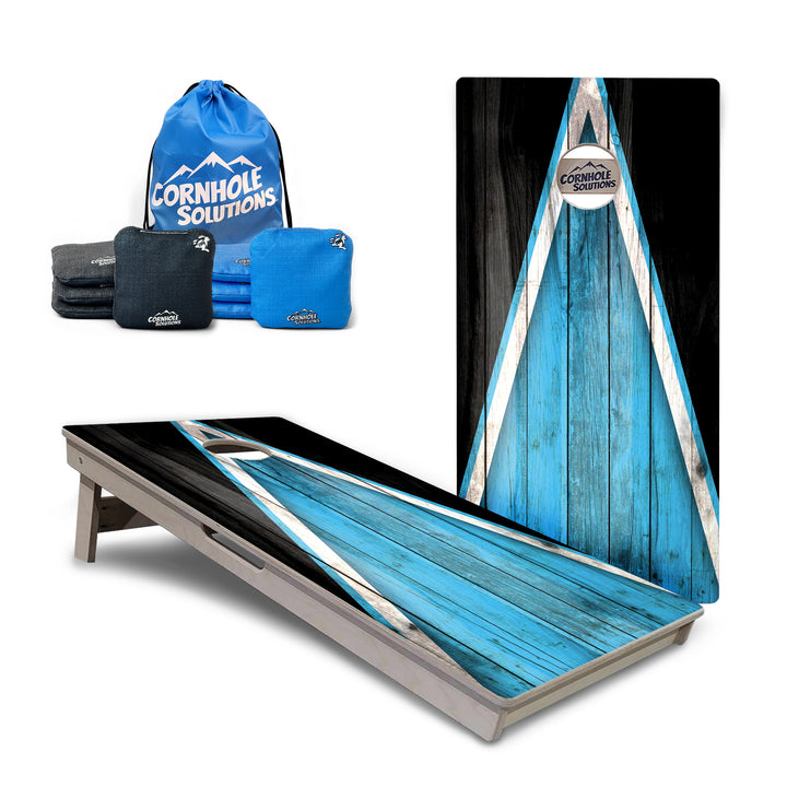 Holiday Special - Sky Blue Triangle Cornhole Boards - Professional Tournament Series