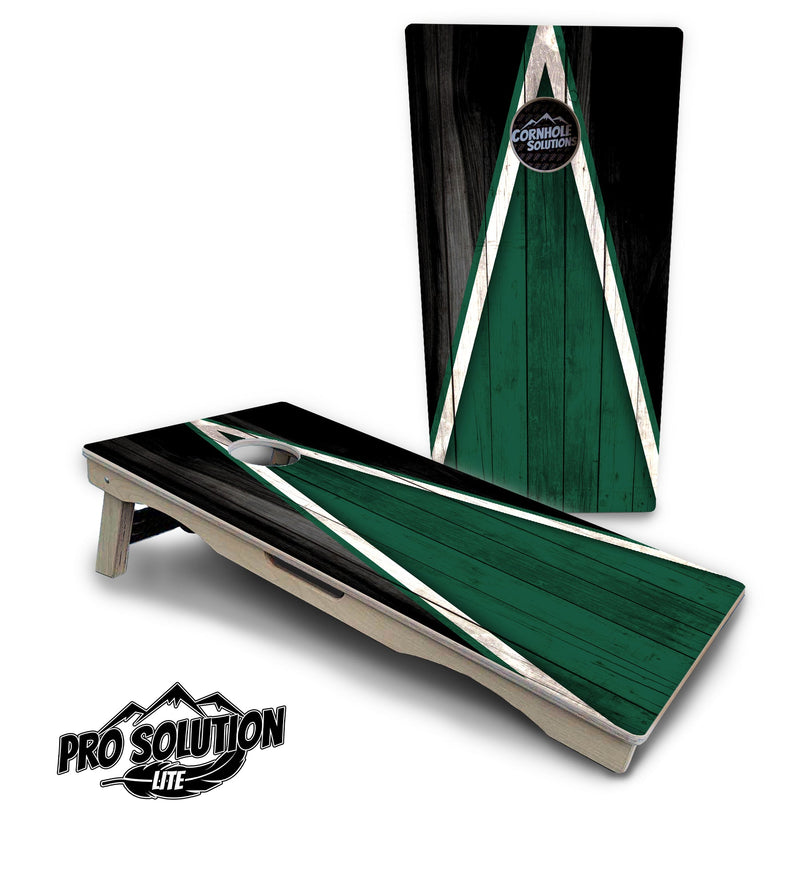 Pro Solution Elite - Team Color Triangle Design Options - Professional Tournament Cornhole Boards 3/4" Baltic Birch - Zero Bounce Zero Movement Vertical Interlocking Braces for Extra Weight & Stability +Double Thick Legs +Airmail Blocker