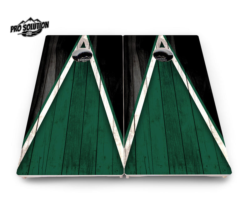 Pro Solution Elite - Team Color Triangle Design Options - Professional Tournament Cornhole Boards 3/4" Baltic Birch - Zero Bounce Zero Movement Vertical Interlocking Braces for Extra Weight & Stability +Double Thick Legs +Airmail Blocker