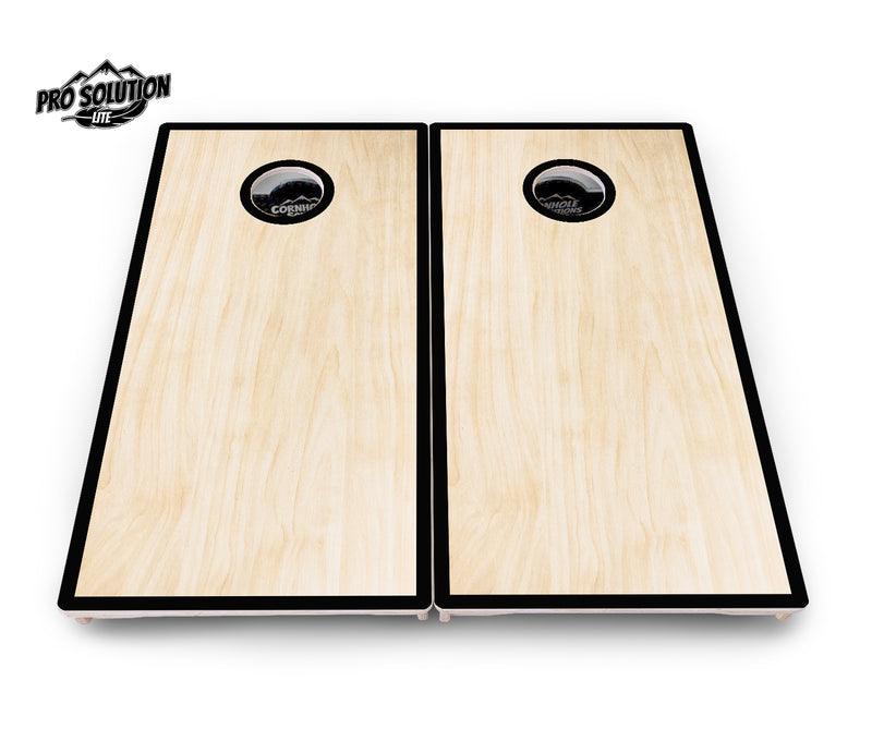 Pro Solution Lite - Red/Black Hole Ring Design Options - Professional Tournament Cornhole Boards 3/4" Baltic Birch - Zero Bounce Zero Movement Vertical Interlocking Braces for Extra Weight & Stability +Double Thick Legs +Airmail Blocker