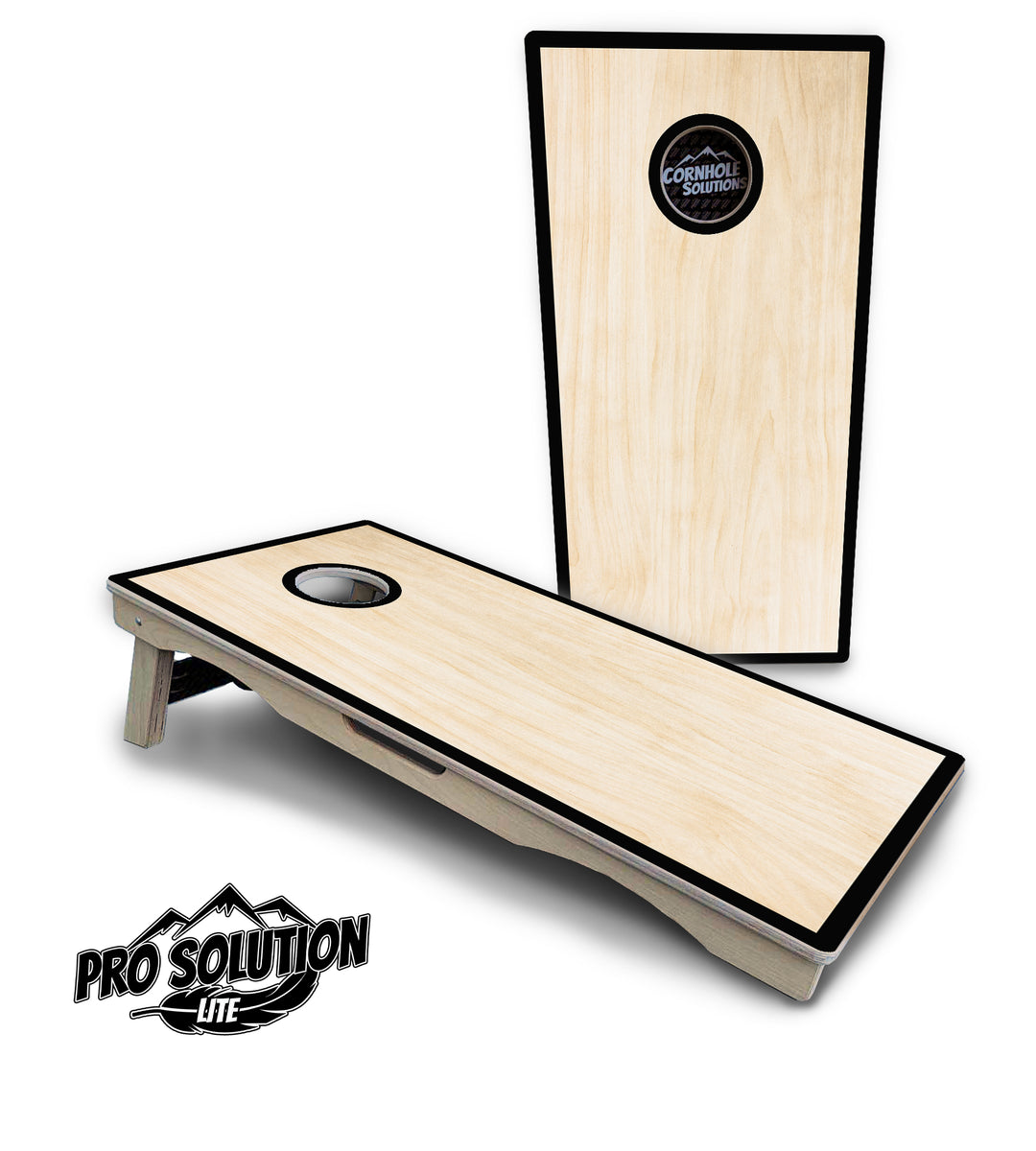 Red/Black Hole Ring Cornhole Boards - Pro Solution Lite Series