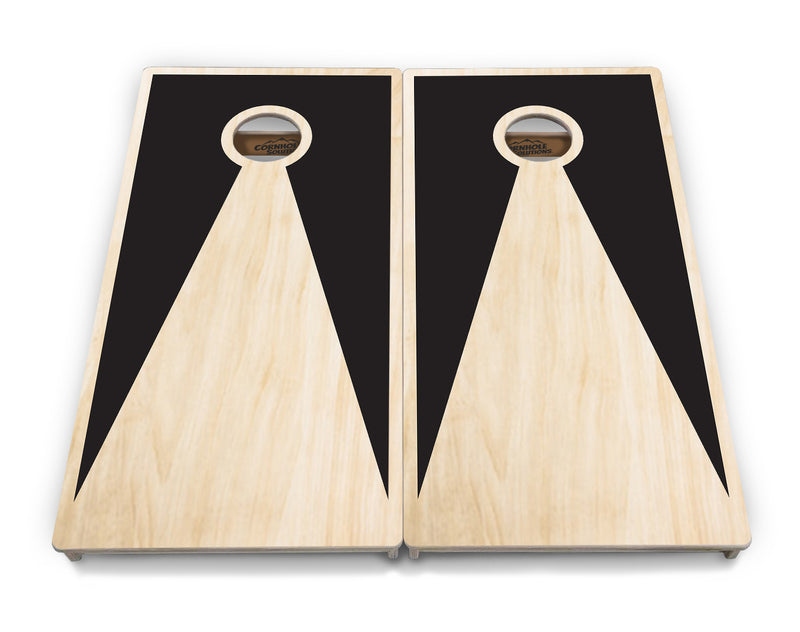 Tournament Boards - Black/Natural Keyhole - Professional Tournament 2'x4' Regulation Cornhole Set - 3/4″ Baltic Birch + UV Direct Print + UV Clear Coat