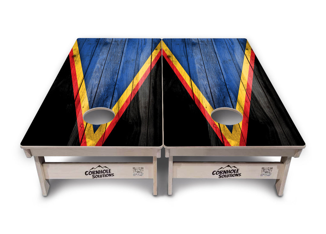 Team Color Triangle Cornhole Boards - Professional Tournament Series
