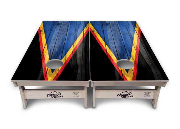 Team Color Triangle Cornhole Boards - Professional Tournament Series