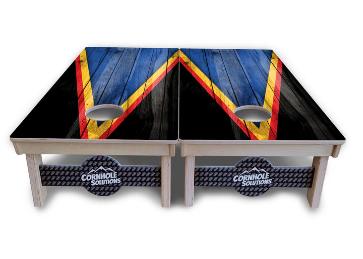Team Color Triangle Cornhole Boards - Professional Tournament Series