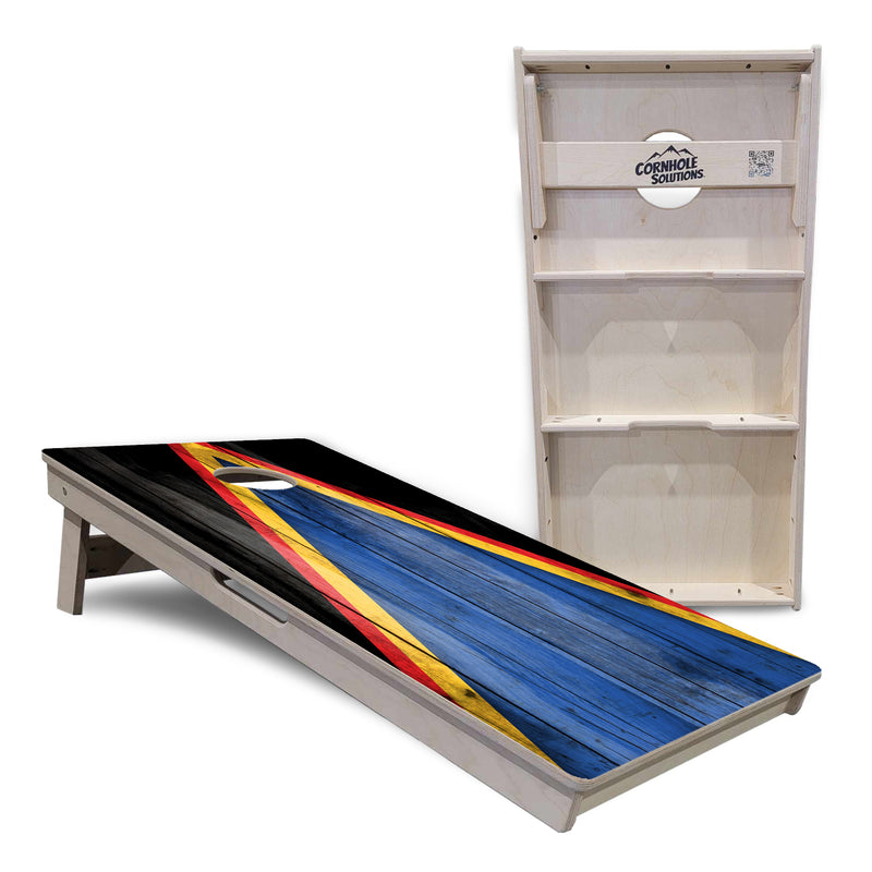 Tournament Boards - Team Color Triangle Design Options - Professional Tournament 2'x4' Regulation Cornhole Set - 3/4″ Baltic Birch + UV Direct Print + UV Clear Coat