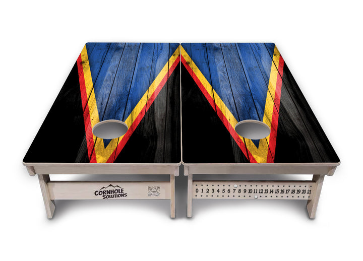 Team Color Triangle Cornhole Boards - Professional Tournament Series