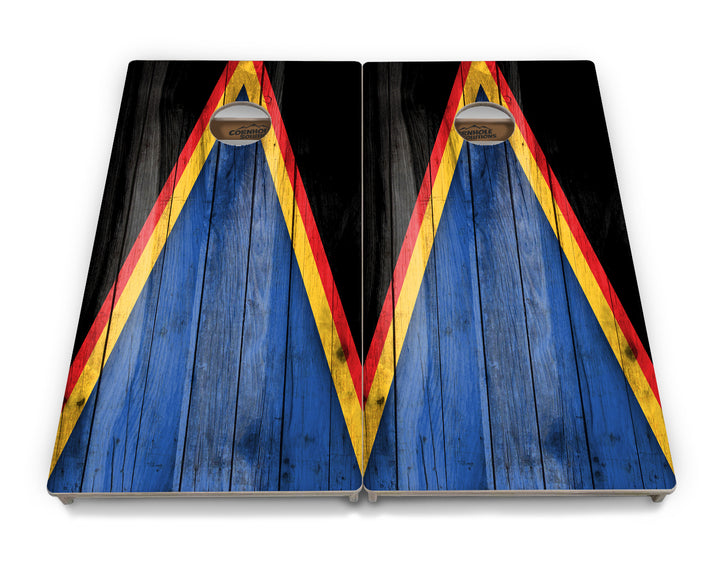 Team Color Triangle Cornhole Boards - Professional Tournament Series