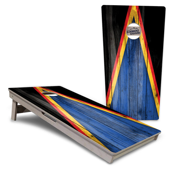 Team Color Triangle Cornhole Boards - Professional Tournament Series