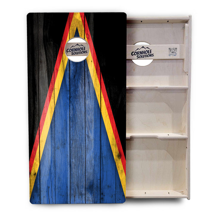 Team Color Triangle Cornhole Boards - Professional Tournament Series