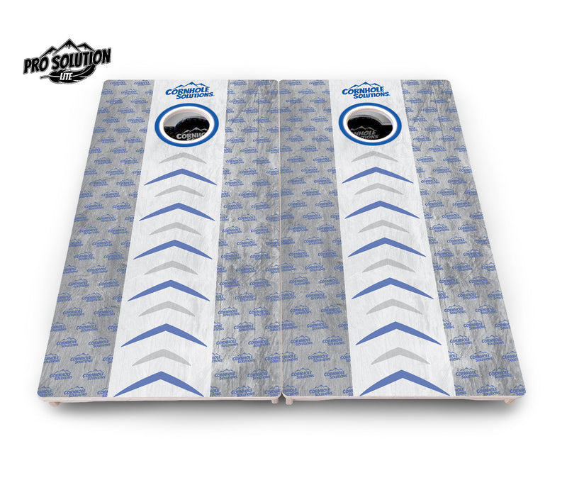 Pro Solution Elite - Runway Design - Professional Tournament Cornhole Boards 3/4" Baltic Birch - Zero Bounce Zero Movement Vertical Interlocking Braces for Extra Weight & Stability +Double Thick Legs +Airmail Blocker