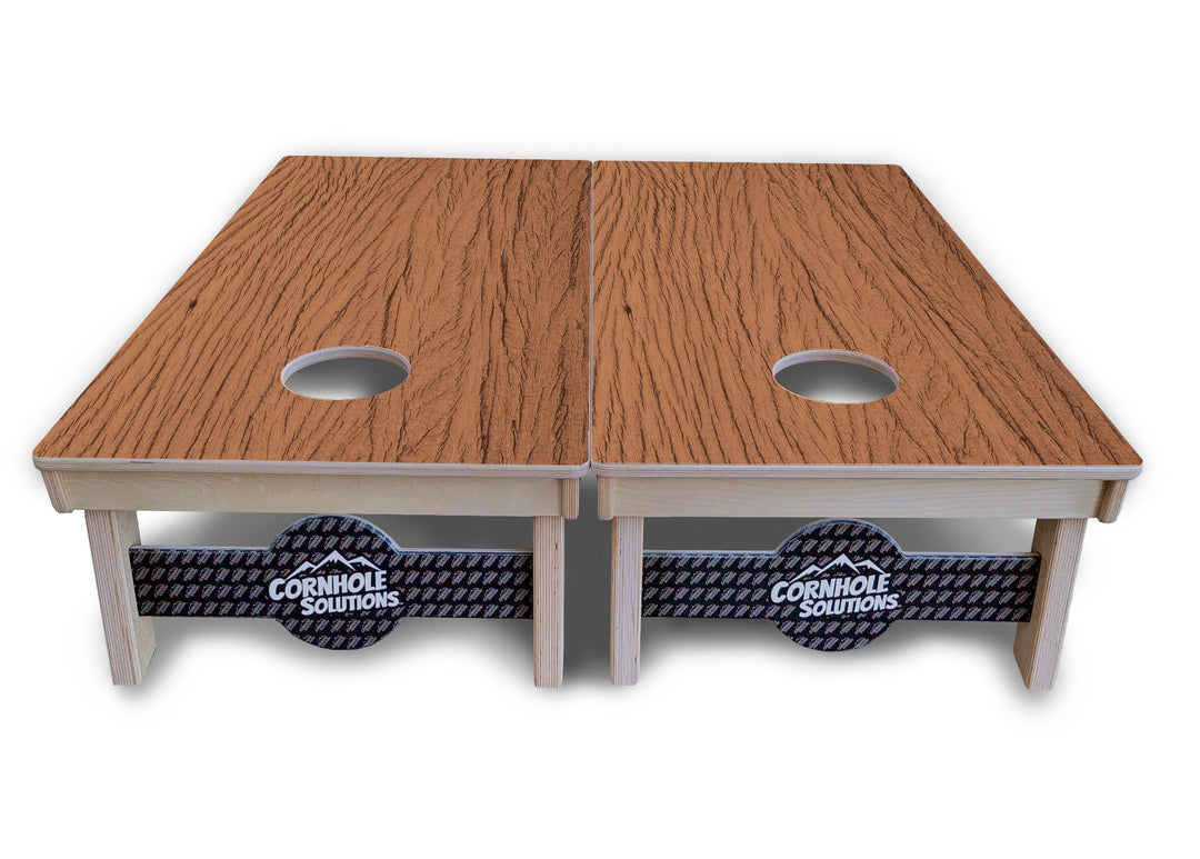 Brown Wood Design Cornhole Boards - Professional Tournament Series