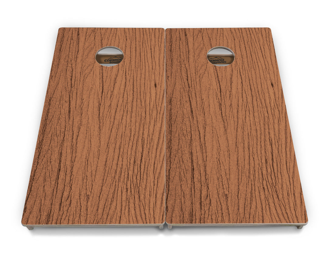 Brown Wood Design Cornhole Boards - Professional Tournament Series