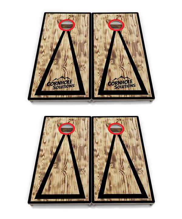 Tournament Boards - Burnt Triangle Design Options – Professional Tournament 2'x4' Regulation Cornhole Set - 3/4″ Baltic Birch + UV Direct Print + UV Clear Coat