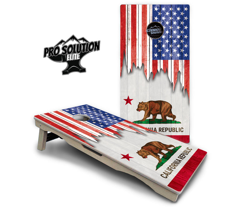 Pro Solution Elite - State Flag Designs Alabama to Georgia - Professional Tournament Cornhole Boards 3/4" Baltic Birch - Zero Bounce Zero Movement Vertical Interlocking Braces for Extra Weight & Stability +Double Thick Legs +Airmail Blocker