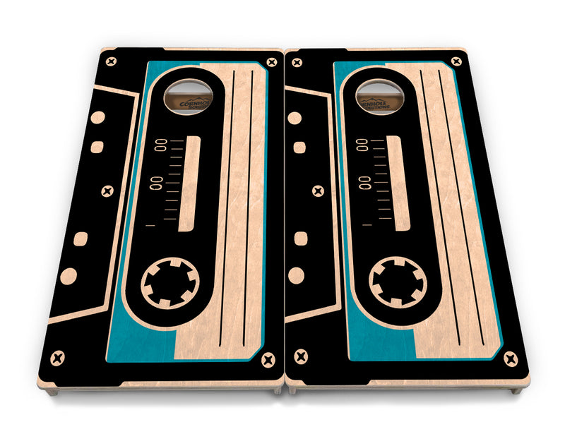 Tournament Boards - Cassette Tape - Professional Tournament 2'x4' Regulation Cornhole Set - 3/4″ Baltic Birch + UV Direct Print + UV Clear Coat