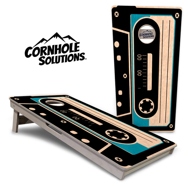 Tournament Boards - Cassette Tape - Professional Tournament 2'x4' Regulation Cornhole Set - 3/4″ Baltic Birch + UV Direct Print + UV Clear Coat