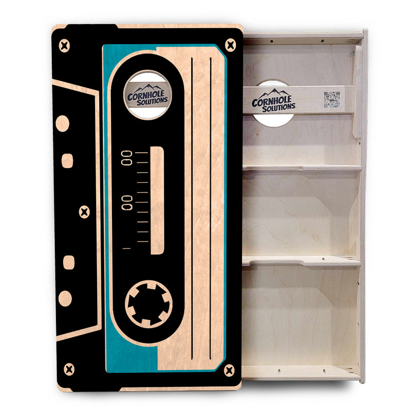 Cassette Tape Design - Regulation 2' by 4' Tournament Cornhole Set - 18mm(3/4″) Baltic Birch