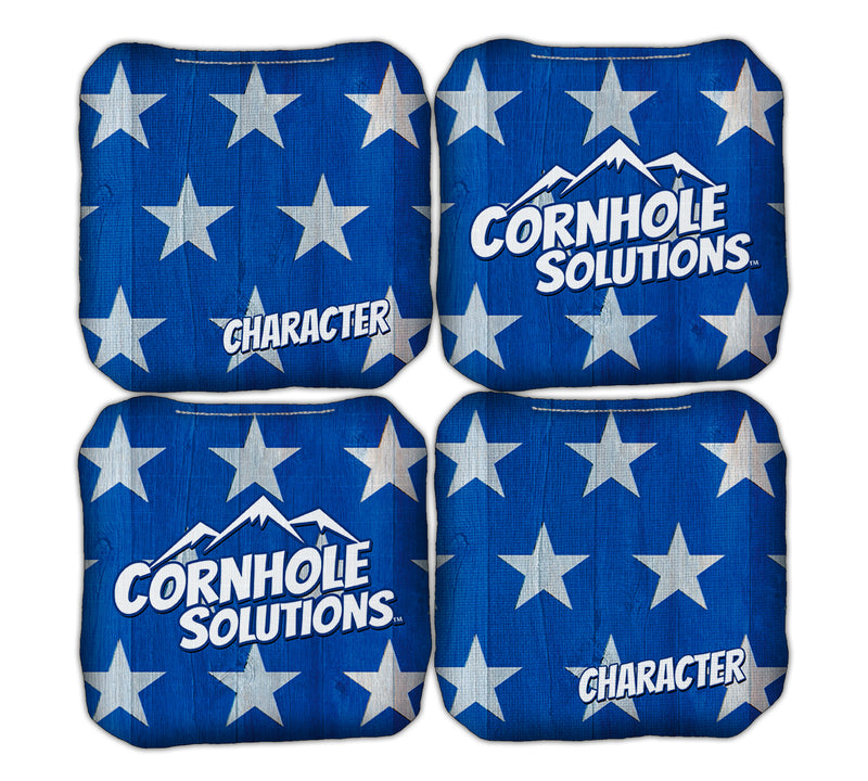 Pro Character Bags - Professional 6x6 Cornhole Bags - Stars & Stripes - Speed 6 & 8 (Set of 4 or 8 Bags)