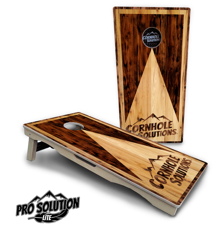 Wooden Triangle Cornhole Boards - Pro Solution Lite Series