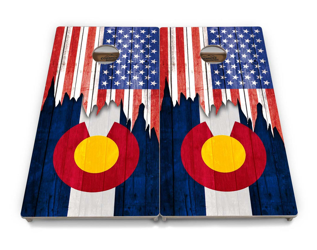 State Flags Alabama to Georgia Cornhole Boards - Professional Tournament Series