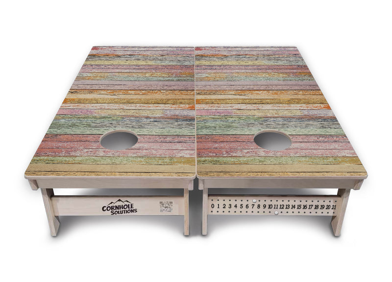 Tournament Boards - Pastel Color Planks - Professional Tournament 2'x4' Regulation Cornhole Set - 3/4″ Baltic Birch + UV Direct Print + UV Clear Coat