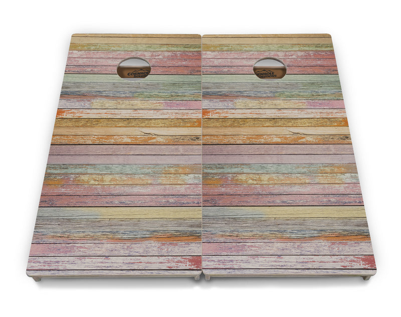 Tournament Boards - Pastel Color Planks - Professional Tournament 2'x4' Regulation Cornhole Set - 3/4″ Baltic Birch + UV Direct Print + UV Clear Coat