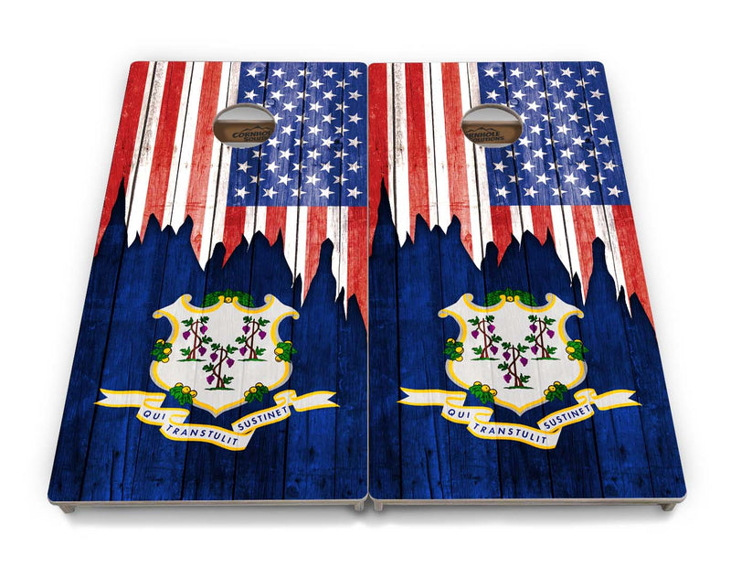 Tournament Boards - State Flag Designs Alabama to Georgia - Professional Tournament 2'x4' Regulation Cornhole Set - 3/4″ Baltic Birch + UV Direct Print + UV Clear Coat
