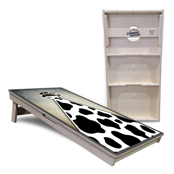 Cow Print Cornhole Boards - Professional Tournament Series