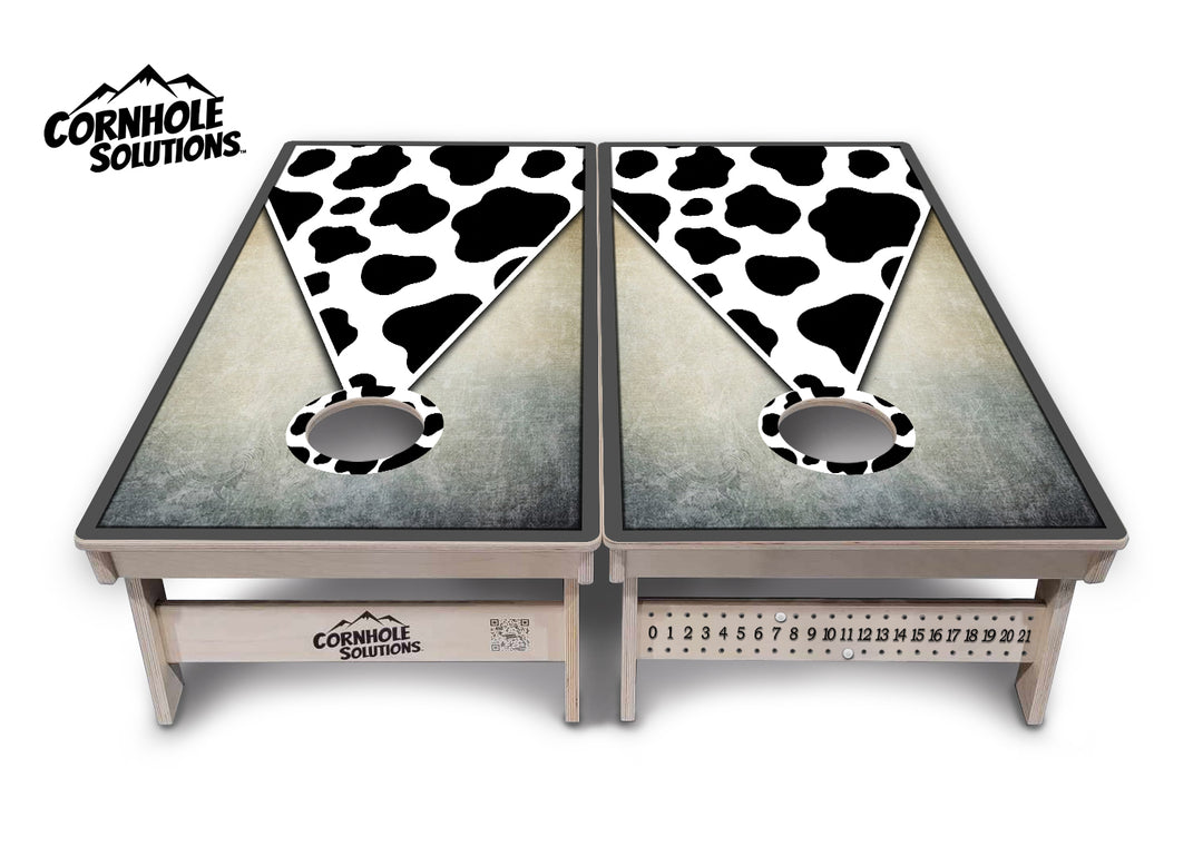 Cow Print Cornhole Boards - Professional Tournament Series