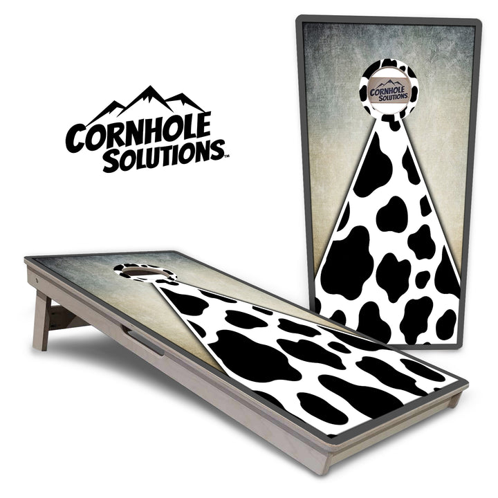 Cow Print Cornhole Boards - Professional Tournament Series