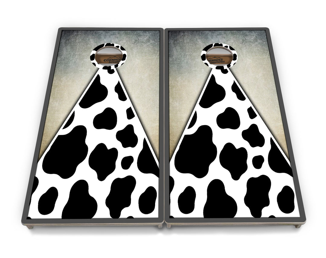 Cow Print Cornhole Boards - Professional Tournament Series