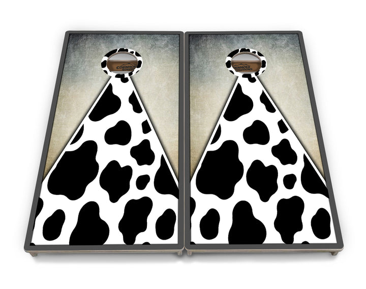 Cow Print Cornhole Boards - Professional Tournament Series