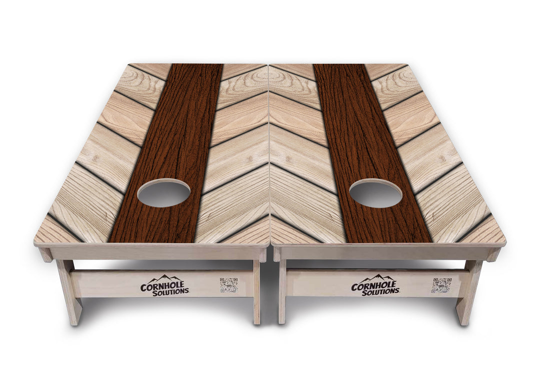Cream Planks Cornhole Boards - Professional Tournament Series