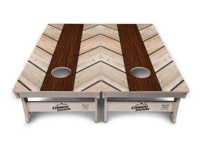 Tournament Boards - Cream Planks - Professional Tournament 2'x4' Regulation Cornhole Set - 3/4″ Baltic Birch + UV Direct Print + UV Clear Coat