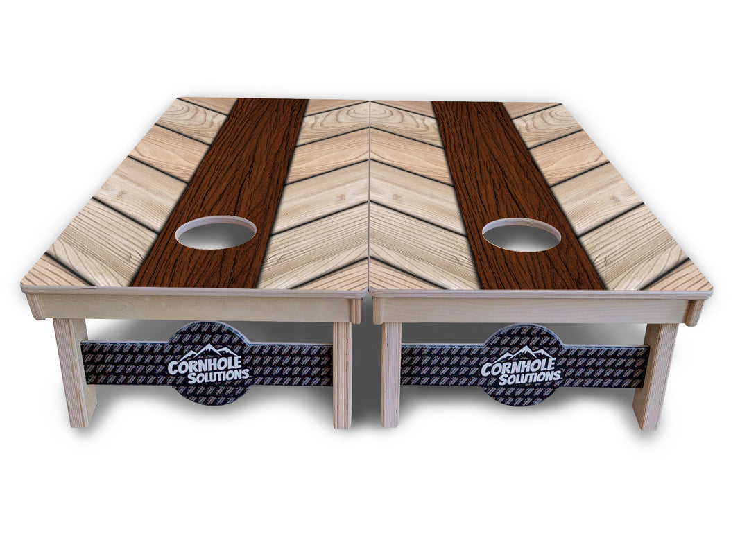 Cream Planks Cornhole Boards - Professional Tournament Series