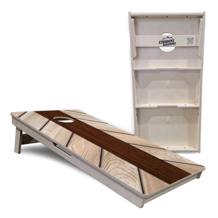 Cream Planks Cornhole Boards - Professional Tournament Series