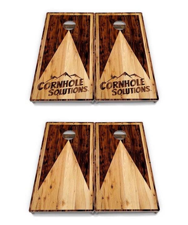 Tournament Boards - Wooden Triangle Design Options - Professional Tournament 2'x4' Regulation Cornhole Set - 3/4″ Baltic Birch + UV Direct Print + UV Clear Coat