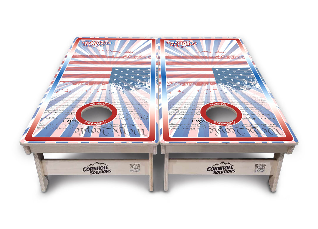 Sunburst CS Logo Cornhole Boards - Professional Tournament Series