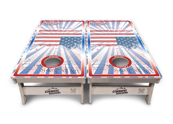 Sunburst CS Logo Cornhole Boards - Professional Tournament Series