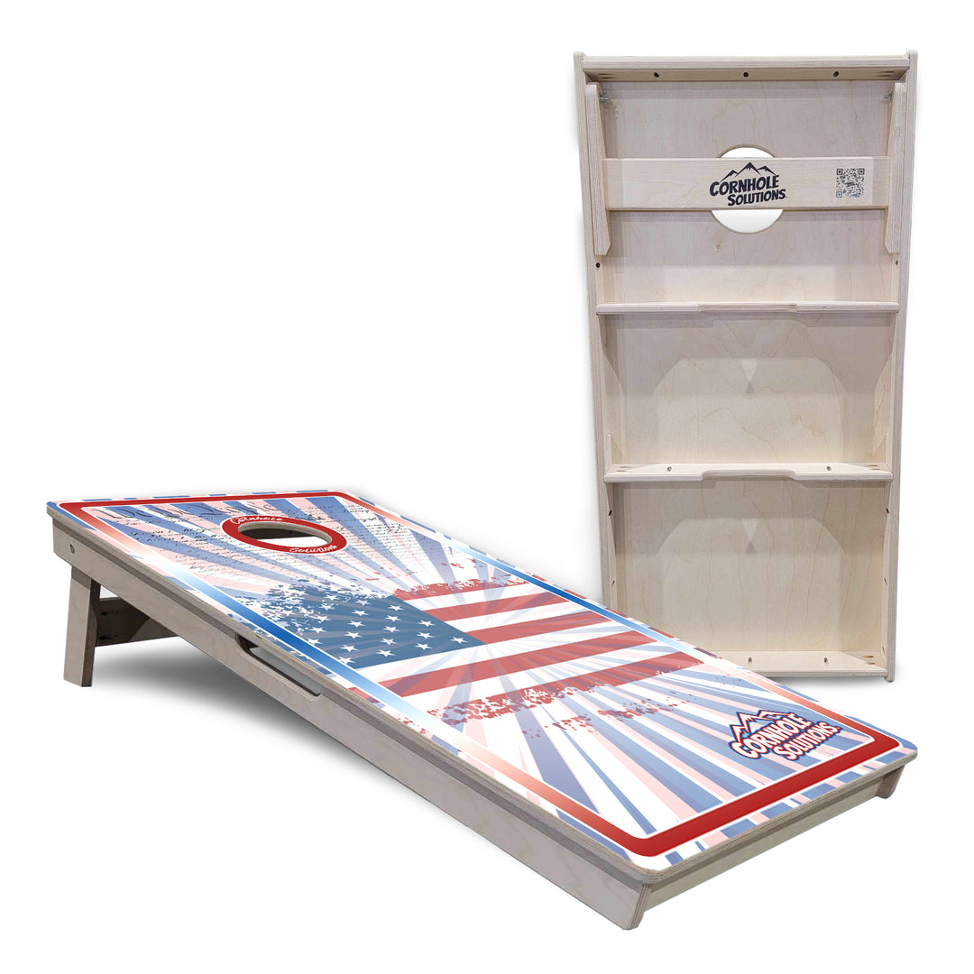 Sunburst CS Logo Cornhole Boards - Professional Tournament Series