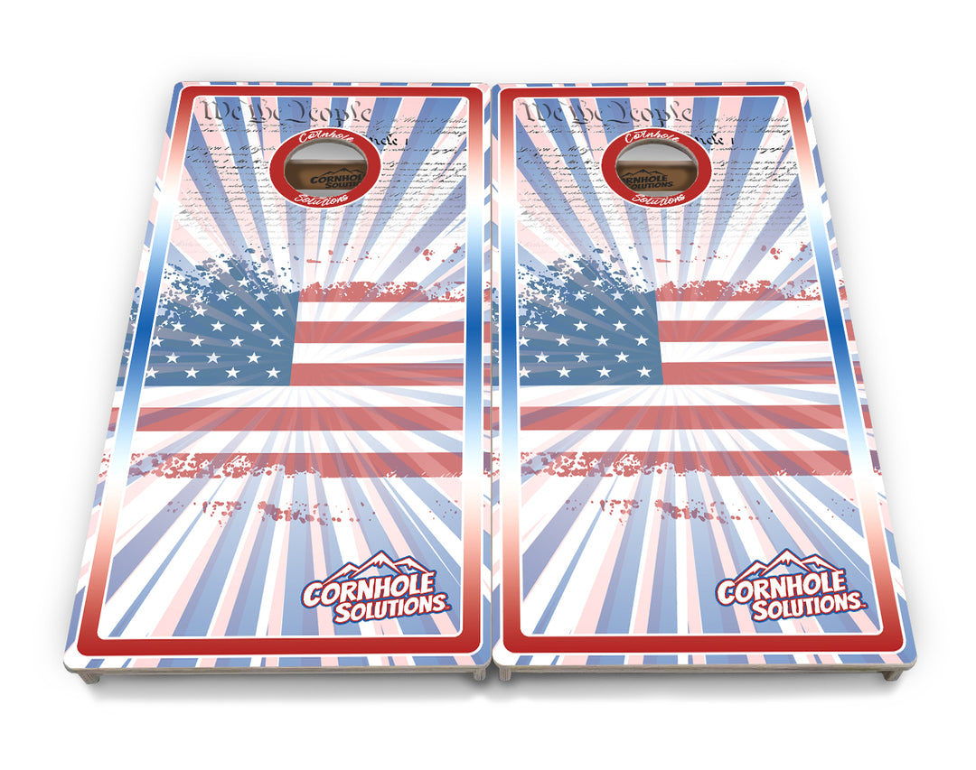 Sunburst CS Logo Cornhole Boards - Professional Tournament Series