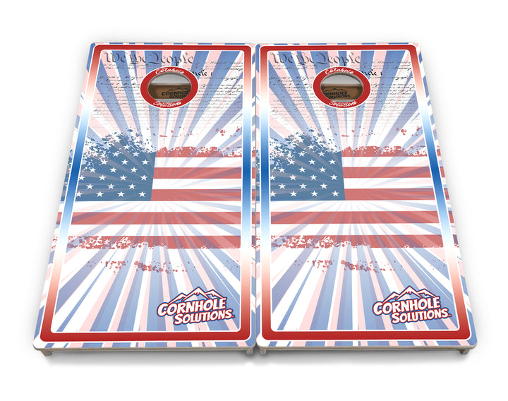 Sunburst CS Logo Cornhole Boards - Professional Tournament Series