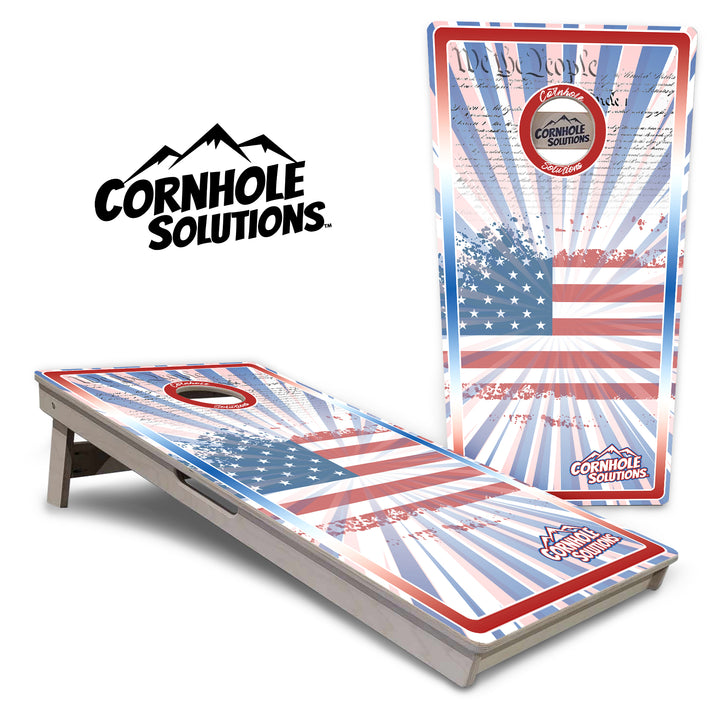 Sunburst CS Logo Cornhole Boards - Professional Tournament Series