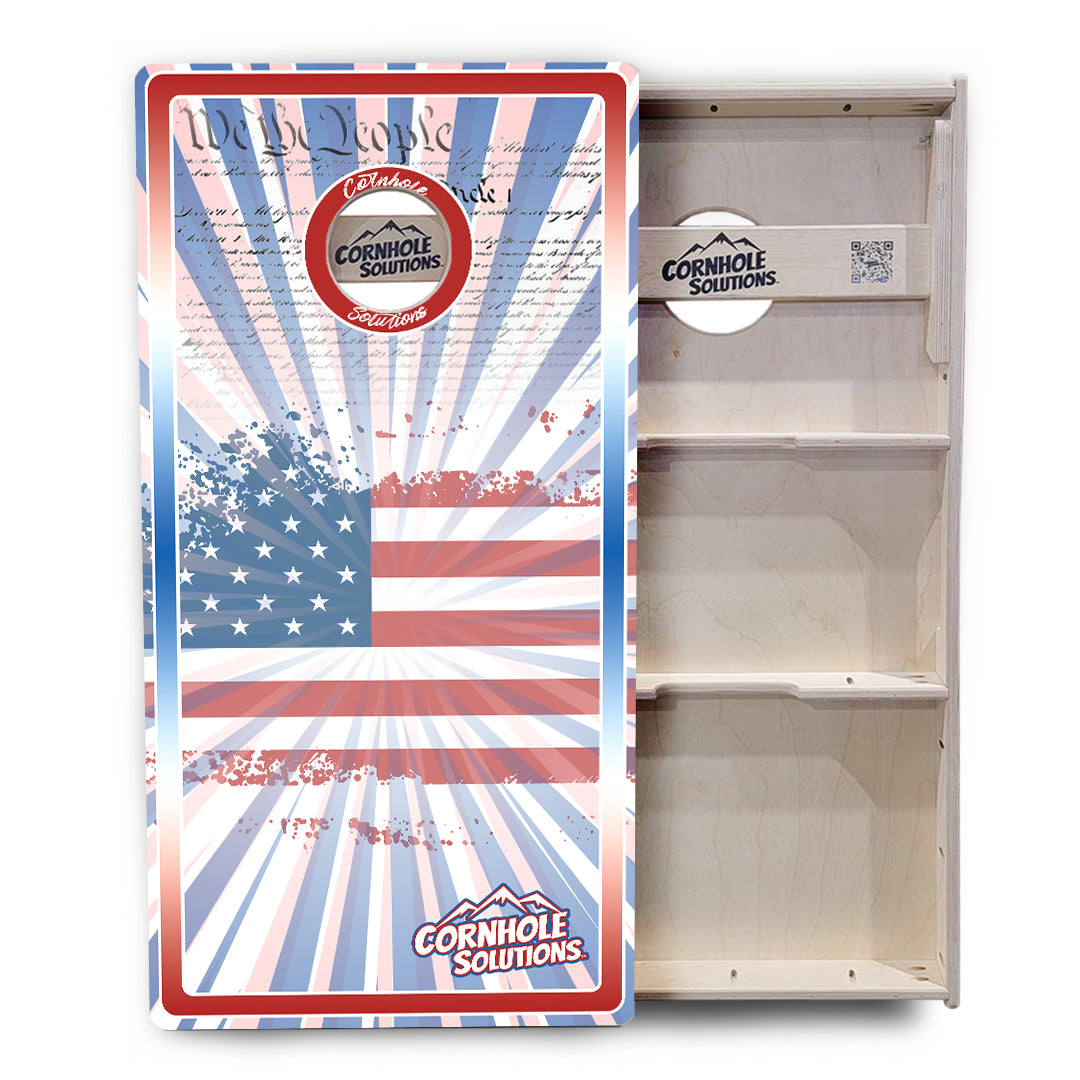 Sunburst CS Logo Cornhole Boards - Professional Tournament Series