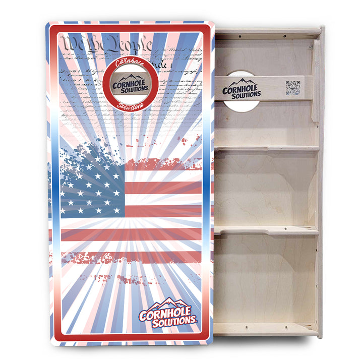 Sunburst CS Logo Cornhole Boards - Professional Tournament Series