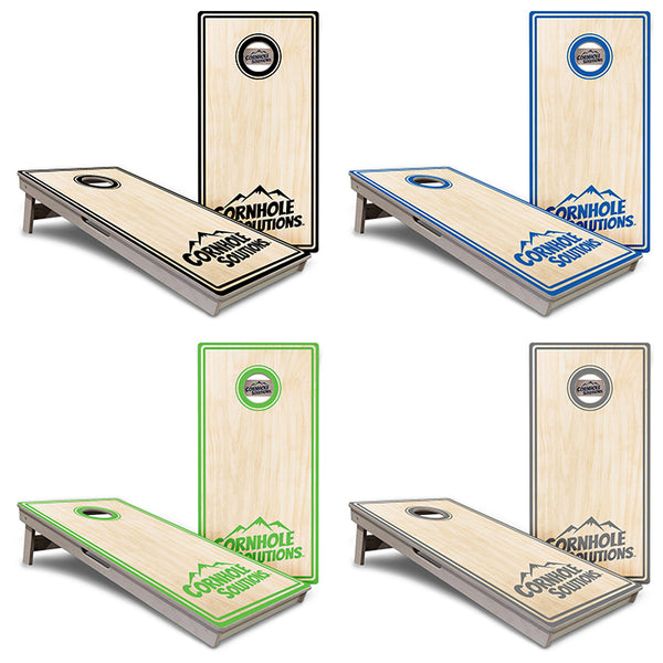 Tournament Boards - Pinstripe CS Logo Design Options - Professional Tournament 2'x4' Regulation Cornhole Set - 3/4″ Baltic Birch + UV Direct Print + UV Clear Coat