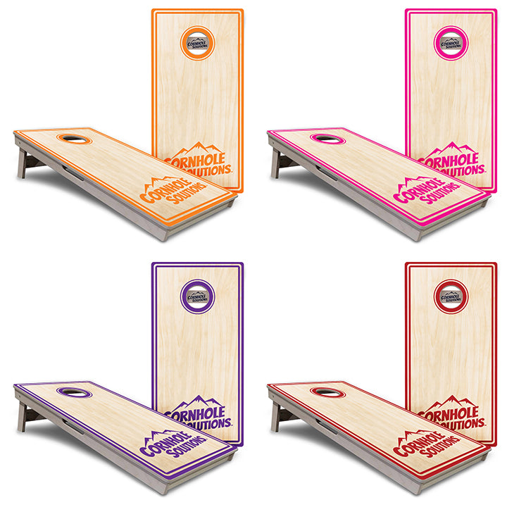 Tournament Boards - Pinstripe CS Logo Design Options - Professional Tournament 2'x4' Regulation Cornhole Set - 3/4″ Baltic Birch + UV Direct Print + UV Clear Coat