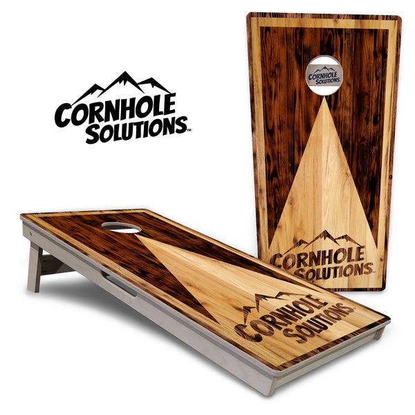 Tournament Boards - Wooden Triangle Design Options - Professional Tournament 2'x4' Regulation Cornhole Set - 3/4″ Baltic Birch + UV Direct Print + UV Clear Coat